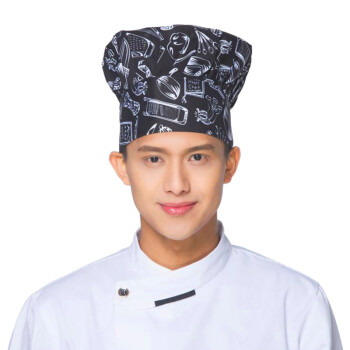 金诗洛 KSL227 工作帽 服务员厨师帽子蛋糕店男女厨师百褶蘑菇帽 白色