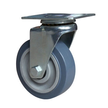 好嘉居 TPR橡胶轮子万向轮脚轮工业手推车轮子3寸万向轮