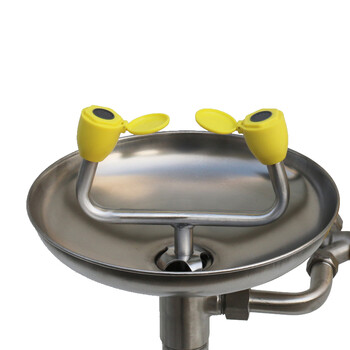 星工（XINGGONG）立式小踏板洗眼器 304不锈钢 双口紧急冲淋洗眼睛 验厂工业实验室 BTL21