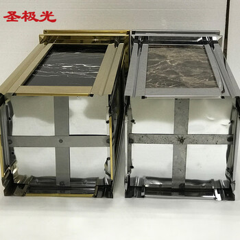 圣极光不锈钢垃圾桶方形商场灭烟桶710842可定制29*29*63cm