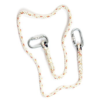 3M 1390205保泰特First限位绳 防坠落架子工螺纹锁连接绳 两头带安全钩 长2M直径12mm 1条