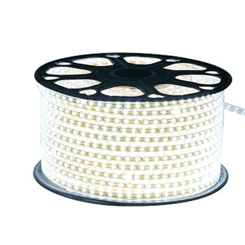 宏建 HJ 超亮led灯带七彩色灯带客厅暗槽220V灯条 超亮5730纯铜升级80灯 蓝色  一米价 企业定制