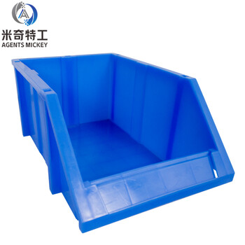 米奇特工 加厚斜口螺丝收纳盒 货架零件盒 组立式物料盒 五金工具盒元件盒 250*150*120 红