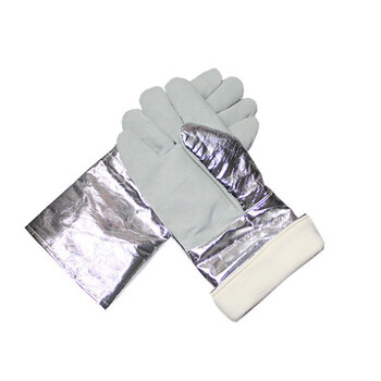 安百利（ANBOLY） 300度耐手温隔热手套 36cm 定做 ABL-S58  牛皮铝箔耐高温手套