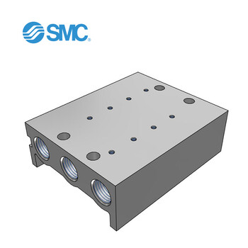 SMC SS5Y3-20-04 5通电磁阀 直接配管型集装式 整块型底板/各自配线 集装式型号 20型4阀 适用SY3000系列