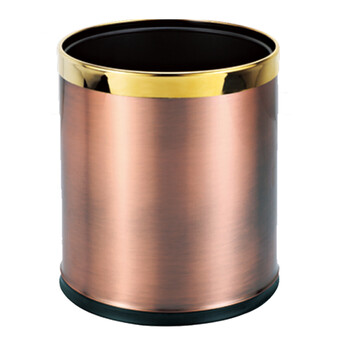 南 GPX-45 南方多层圆形垃圾桶 镜金圈古铜 商用酒店宾馆客房垃圾桶 果皮桶 房间桶