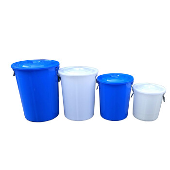 震迪50L带盖水桶酿酒桶手提式圆形储水储物收纳桶可定制700256白色