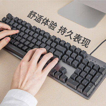 罗技（Logitech）K845 机械键盘 有线键盘 游戏办公键盘 104键 全尺寸 单光 黑色 TTC轴 红轴