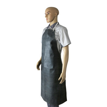 谋福CNMF122  防水围裙 防油污耐酸碱 无袖简约厨房食堂家务屠宰场洗车 【橡胶围裙（有粉）】