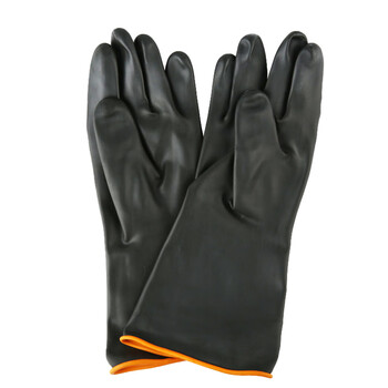 得鸟(DENIAO) 35CM短袖工业耐酸手套 B定制 1双装(10双起订）