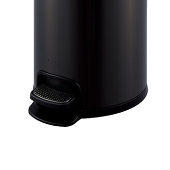 南 SJ12-Y03 南方圆形脚踏桶  黑金 商用酒店宾馆客房不锈钢垃圾桶 果皮桶 防指纹房间桶 内桶容量12升