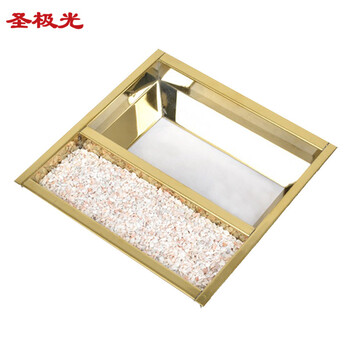 圣极光不锈钢垃圾桶酒店果皮桶钛金色纸桶710852可定制300*665mm