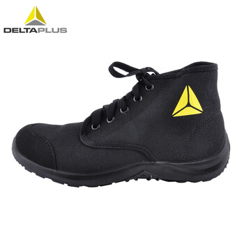 代尔塔（Deltaplus）301334劳保安全鞋中帮轻盈帆布透气防砸防刺穿复古时尚定做 黑色 41码 1双