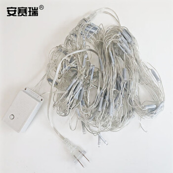 安赛瑞 LED网灯渔网灯 满天星户外草坪彩灯闪灯串灯 新年春节元旦晚会装饰灯 长3宽2m彩白 24009