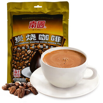 南国炭烧咖啡340g/袋海南特产木炭中焙即食速溶咖啡粉办公室冲调饮品