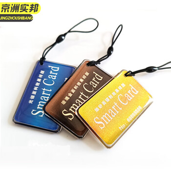 京洲实邦【IC+ID复合卡10个有绳子(非复制卡)】IC卡门禁卡滴胶定做JZSB-9827B