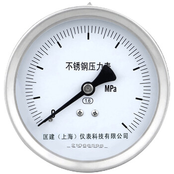 匡建仪表（CONJANT）不锈钢压力表 YBF-100Z -0.1+2.4MPa 1个 轴向不带边m20*1.5螺纹 防腐蚀耐高温抗酸碱