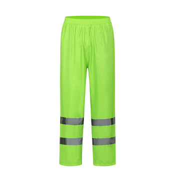 金诗洛 KSL139 交通指示雨衣套装 劳保施工 分体兰格条绿色170/L(可定制)