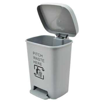 兰诗（LAUTEE）XD-30D 脚踏灰色垃圾桶 酒店宾馆商用带盖果皮箱 30L