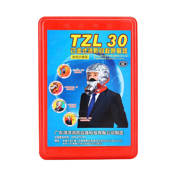 鸿兴邦安 消防面具 防火防烟面罩 自救式过滤呼吸器 火灾逃生呼吸器TZL30