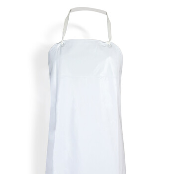 谋福CNMF 116 防水围裙 防油污耐酸碱 无袖简约厨房食堂家务屠宰场洗车（白色PVC 防水围裙）