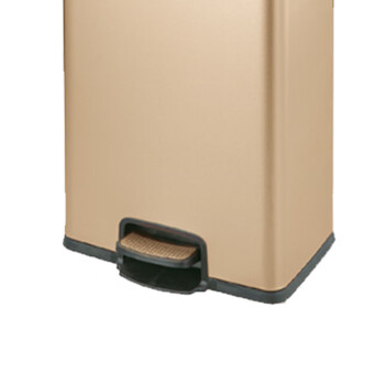 南 SJ40-F01 南方方形脚踏桶 香槟金 不锈钢防指纹酒店宾馆客房垃圾桶果皮桶厨房垃圾桶商用桶 容量40升