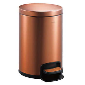 南 SJ12-Y01 南方圆形脚踏桶  玫瑰金 商用酒店宾馆客房不锈钢垃圾桶 果皮桶 防指纹房间桶 内桶容量12升
