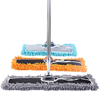 海斯迪克 尘推平板拖把排拖 60CM换洗布颜色随机 办公室家政工厂车间商场保洁吸水去污可拆卸 (1个装) HKW-70