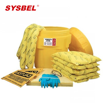 西斯贝尔SYSBE SYK201 20加仑泄漏应急处理桶套装 定做化学品应急处理桶 黄色 1套