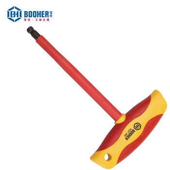宝合(booher)注塑型双色绝缘T型球头内六角扳手5mm 0227250