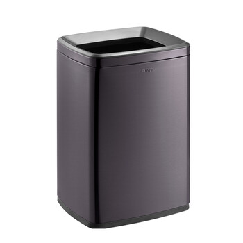 南 SF8-F02 南方长方形房间桶 黑金 防指纹厨房垃圾桶酒店宾馆客房不锈钢垃圾桶果皮桶商用桶 8L容量