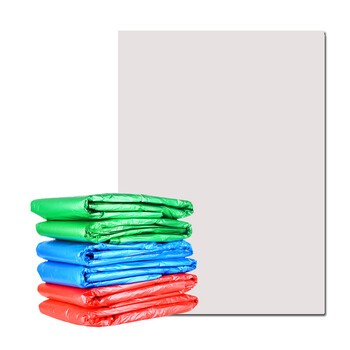 庄太太【100*120cm绿色50只】彩色加厚物业大号塑料袋商用平口垃圾袋