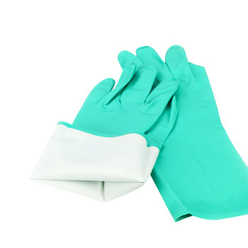 劳博士 LBS610 加厚丁腈手套 防腐蚀耐酸碱化工耐油耐磨汽修劳保手套 绿色钻石纹