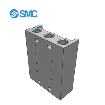 SMC SS5Y3-20-04 5通电磁阀 直接配管型集装式 整块型底板/各自配线 集装式型号 20型4阀 适用SY3000系列