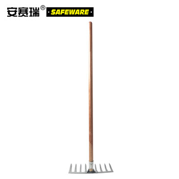 安赛瑞 九齿钉耙 钢制农用9齿钉耙 园林园艺松土耙子 落叶枯草耙翻土种菜 10201