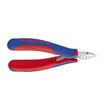 凯尼派克（KNIPEX）77 72 115 电子斜口钳 双色双材料手柄 迷你尖头 带小偏刃 剪切类工具 钢