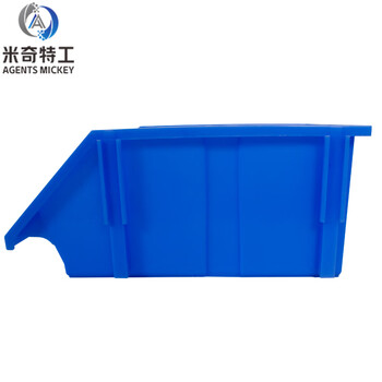 米奇特工 加厚斜口螺丝收纳盒 货架零件盒 组立式物料盒 五金工具盒元件盒 250*150*120 红