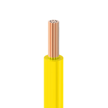 起帆电线电缆 ZB-RV1 阻燃单芯多股铜芯软电线 黄色100米