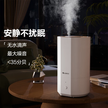 格力（GREE）加湿器家用静音卧室床头小巧母婴除菌拆洗空气加湿器办公室桌面立式大雾量宿舍空调有雾加湿(X70a)