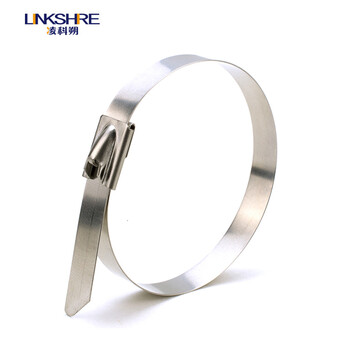 凌科朔（LINKSHIRE）不锈钢滚珠自锁式扎带7.9*1500mm 304材质100条 电力电缆标识牌船用标牌金属钢扎带