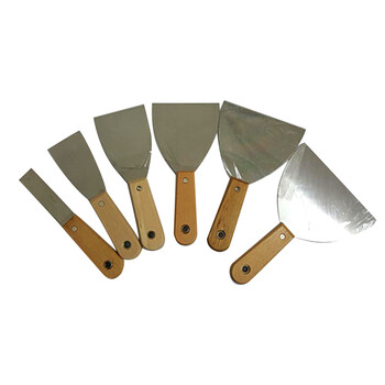 兰诗（LAUTEE）210359 双夹镜面柄油灰刀 不锈钢碳钢刮腻子刀 建筑装修工地用抹刀 双夹2.5寸  5把/盒