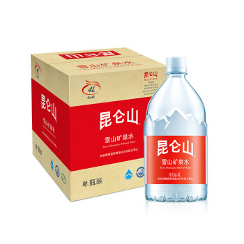 昆仑山 饮用天然矿泉水 4L*4瓶 整箱装 高端矿泉水