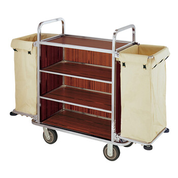 南 C-39 南方客房服务车 镜钢 分隔栏需单独购买 酒店服务车宾馆客房布草车房口车双边客房工作车