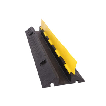 金诗洛 KSL207 减速带线槽 户外电缆护线槽板 室内地面盖线板 pvc压线槽 (PVC盖板TPR一线小号)