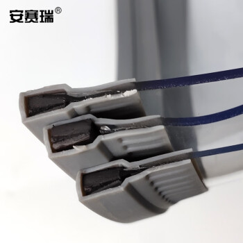 安赛瑞 磁性自吸软门帘 透明磁吸(45×250cm)厚2.5mm 挡风帘隔断隔热保暖帘 超市商场PVC 灰23919