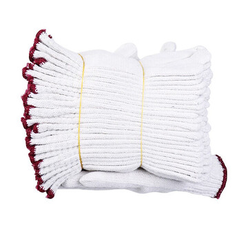 鸣固 劳保棉纱手套 加厚耐磨工作手套批发线手套  600手套12双【足斤足两】