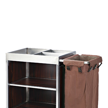 南 C-108 客房服务车 钢木结构 砂钢 酒店客房服务车布草推车客房清洁车房口车宾馆工作车