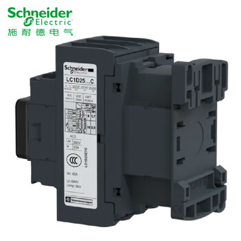 施耐德 TeSys LC1D系列三极交流接触器 25A 线圈电压48V 50/60Hz 货号LC1D25E7C