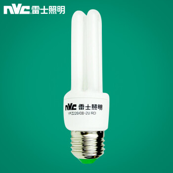 
                                        
                                        雷士照明（NVC）节能灯 E27大口2U12W6500K 日光色（白光）                