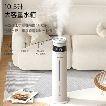 奥克斯（AUX）加湿器 落地式家用大容量卧室婴儿空气加湿净化器除菌大雾量办公室空调取暖器伴侣
